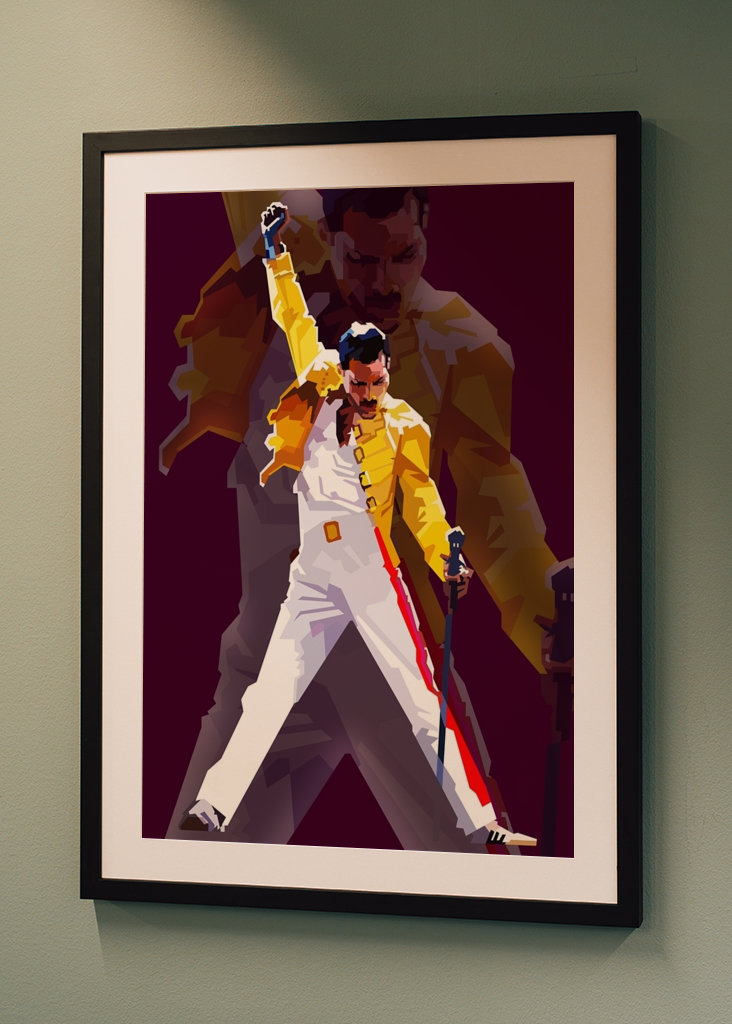 Freddie Mercury Art Retro