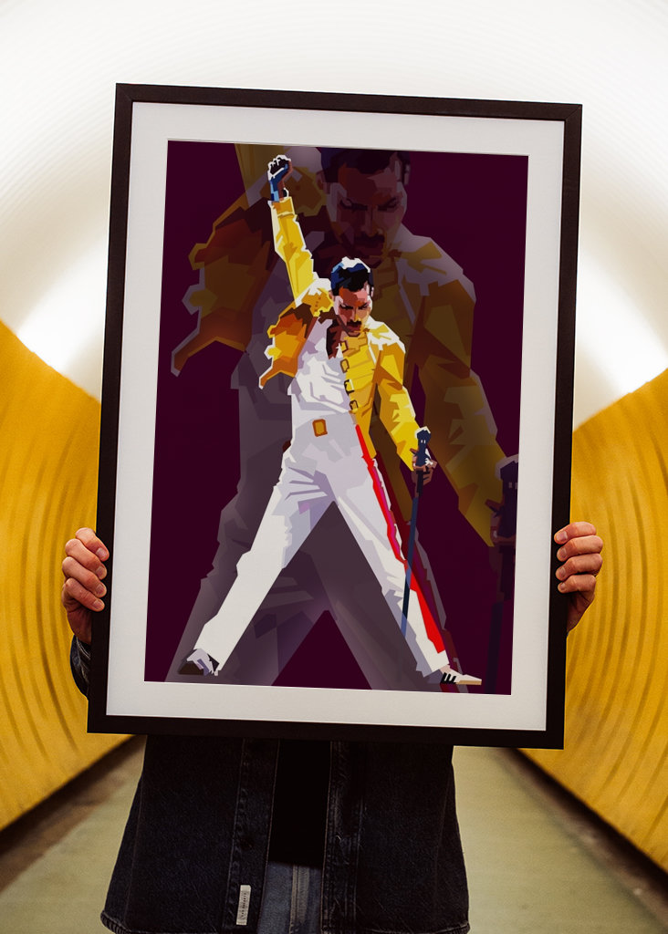 Freddie Mercury Art Retro