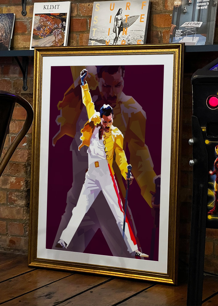 Freddie Mercury Art Retro