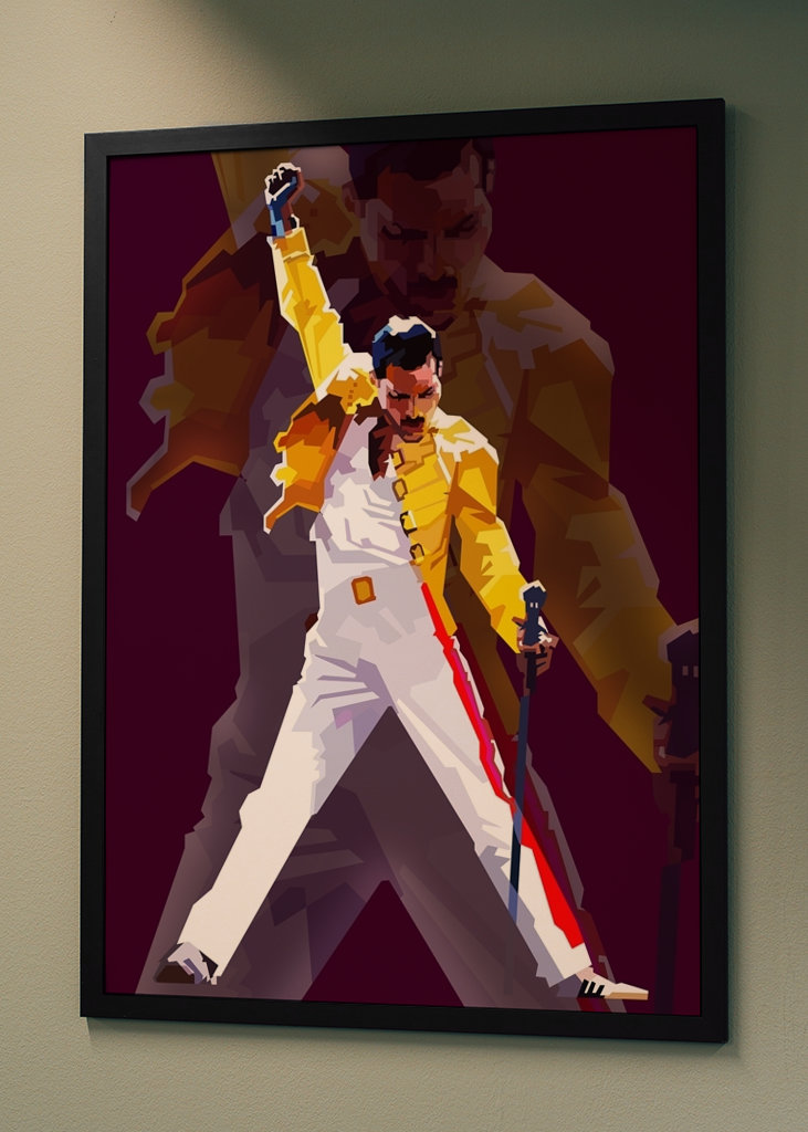 Freddie Mercury Art Retro