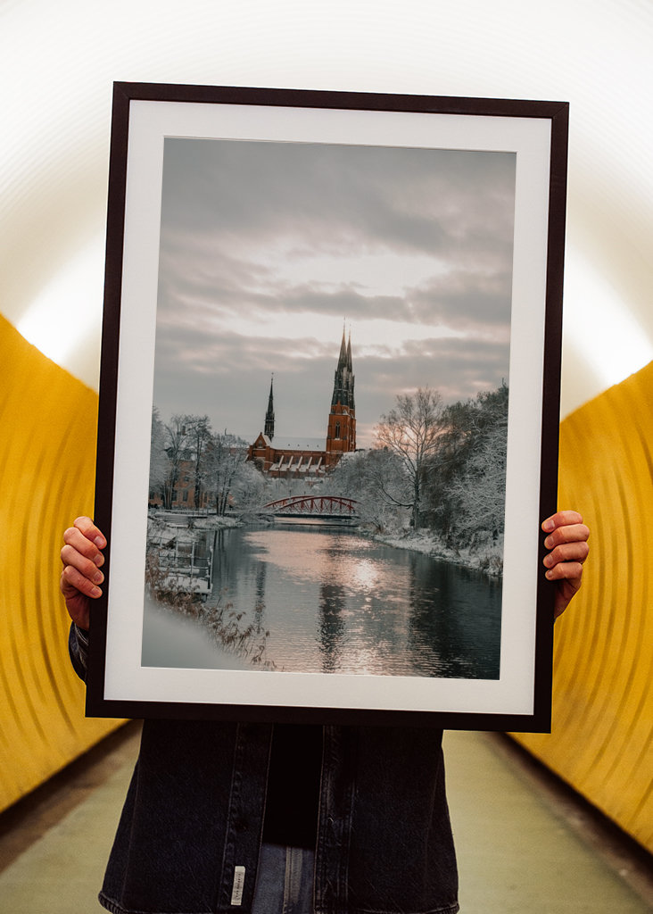 Uppsala Domkyrka i vinterskrud