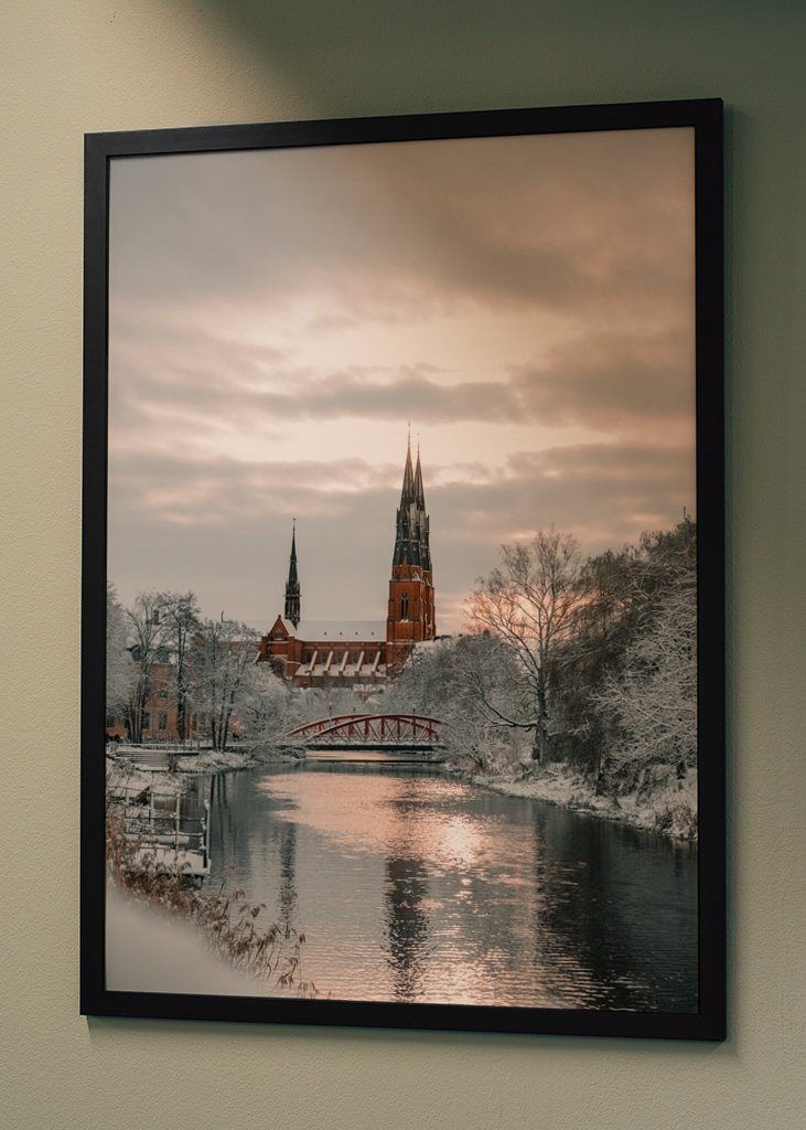 Uppsala Domkyrka i vinterskrud