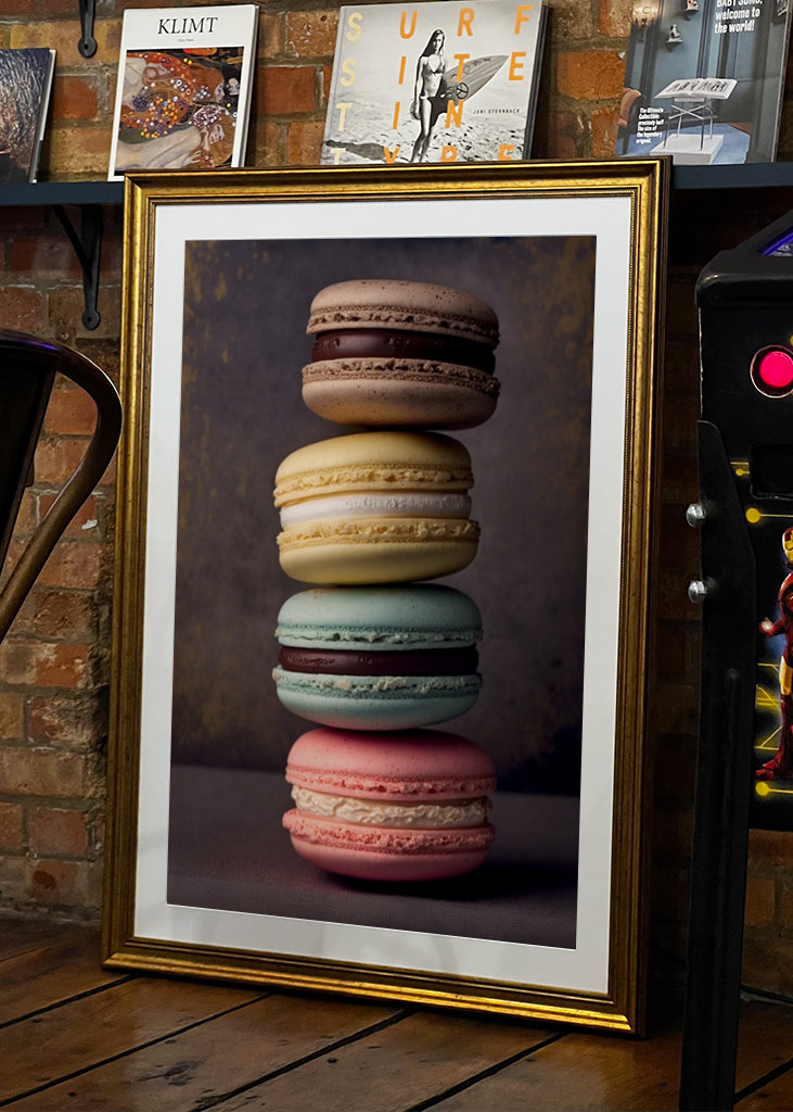 Colorful delicious macarons