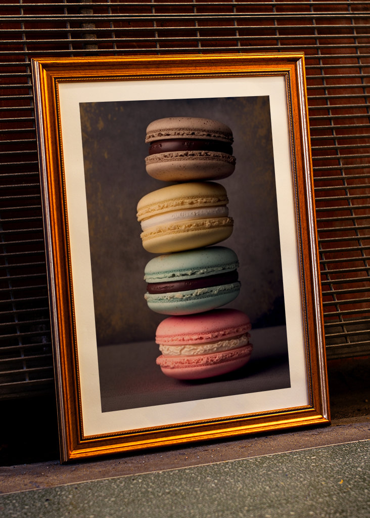 Colorful delicious macarons