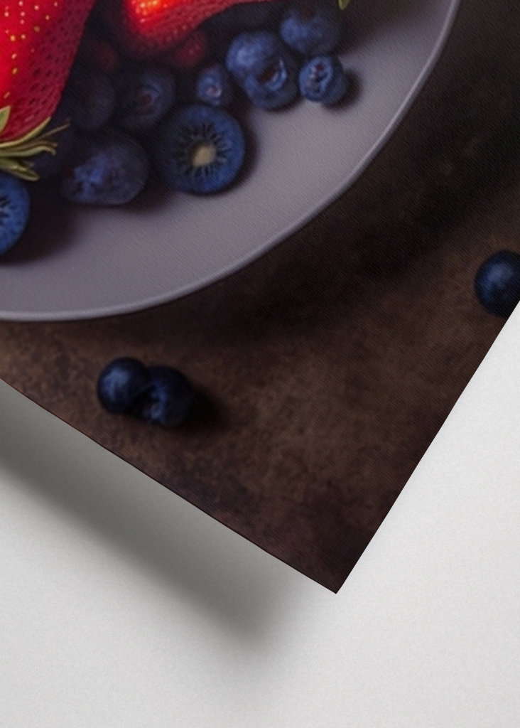 Ein Teller voller Beeren