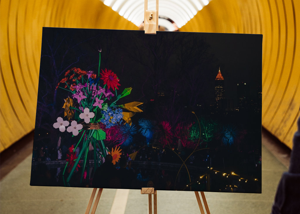 Botanischer Garten in Großstadt  