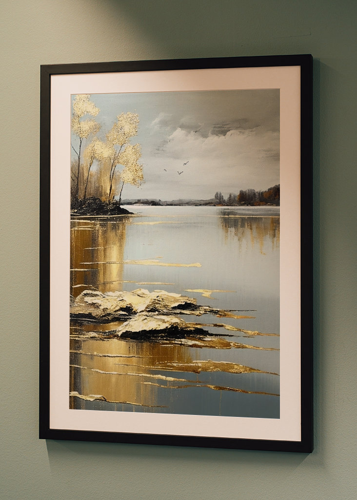 Guldglans i en Lugn Sjö 