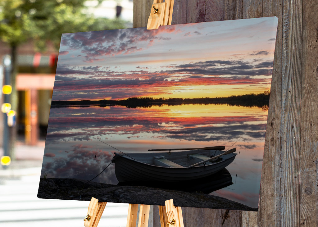 Spegelblank fiskesjö