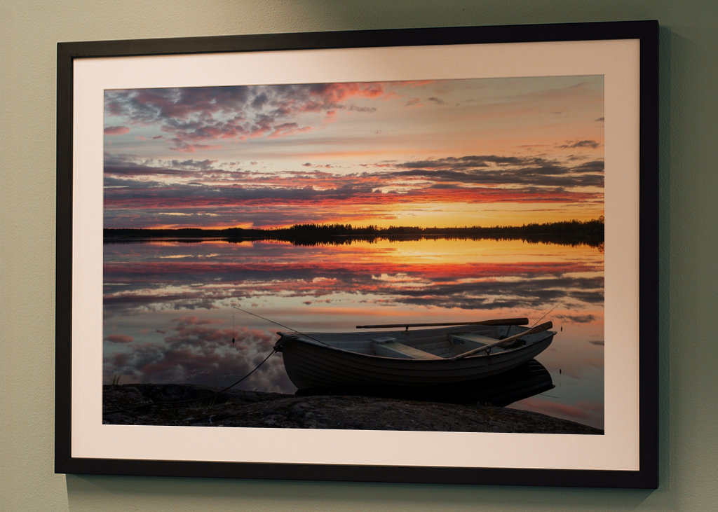 Spegelblank fiskesjö