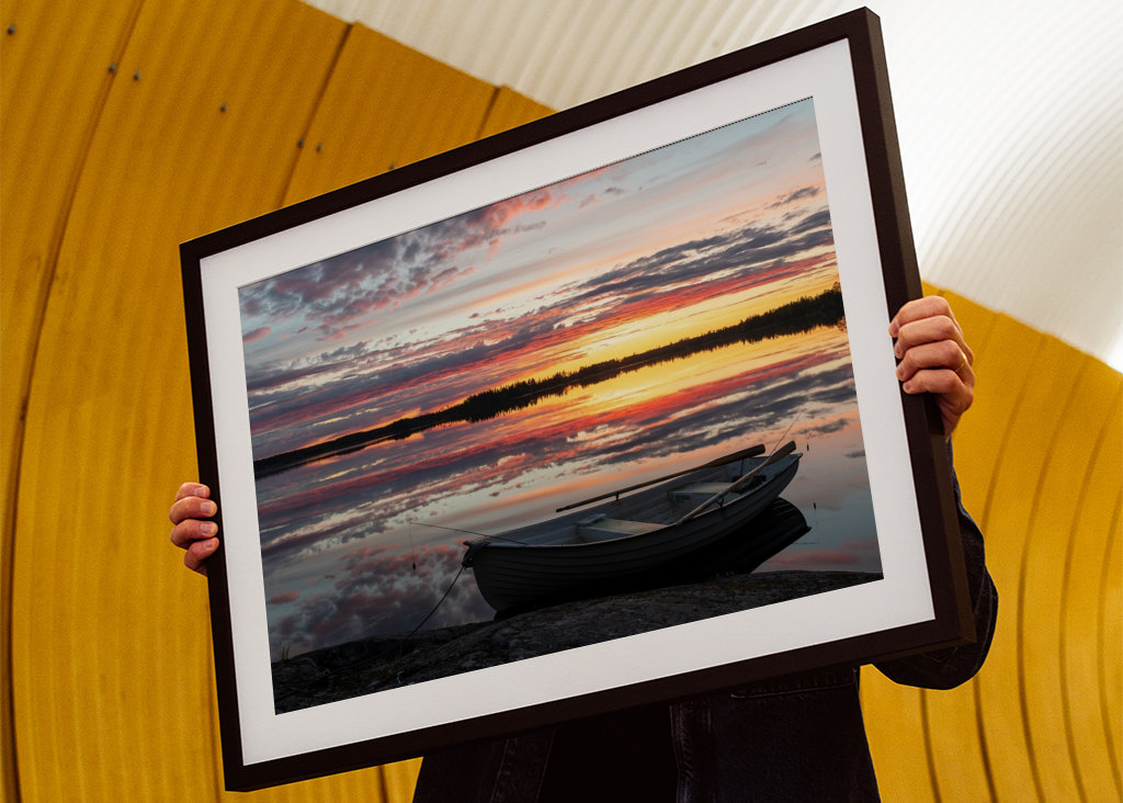 Spegelblank fiskesjö