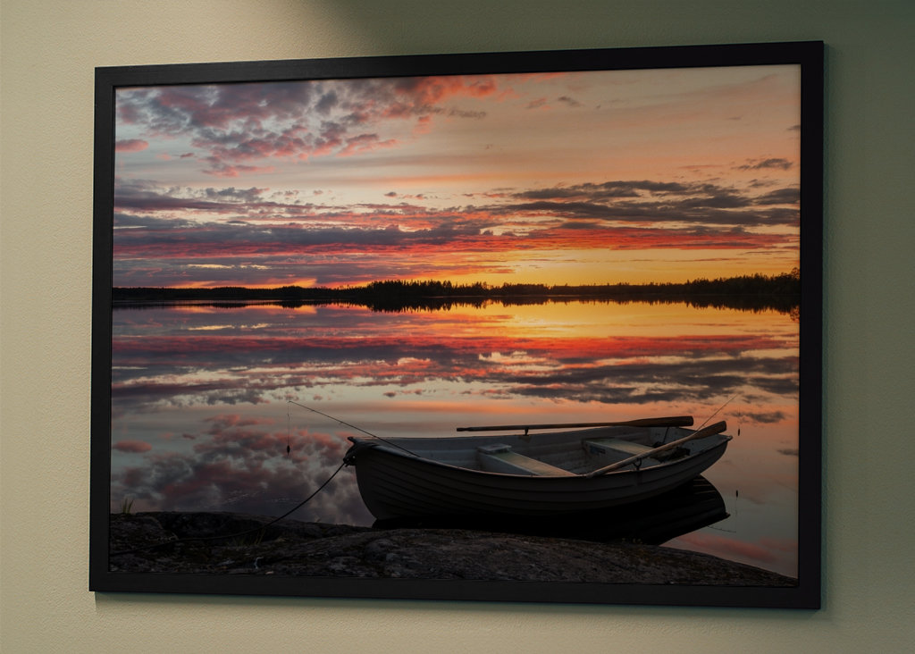 Spegelblank fiskesjö