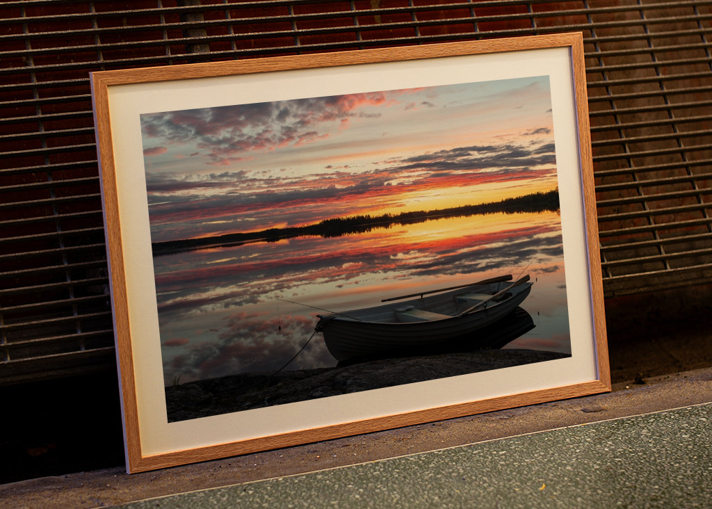 Spegelblank fiskesjö