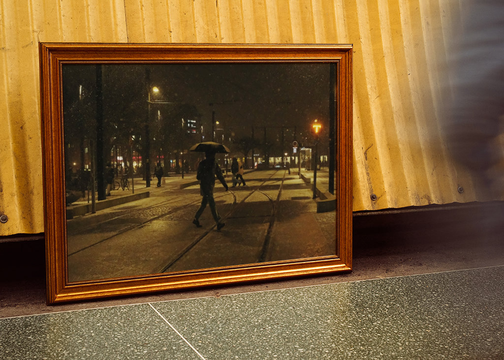 Moody deštník muž