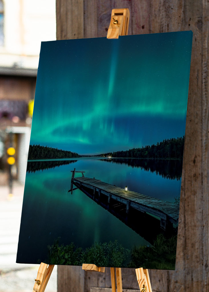 Northern Lights over a lake