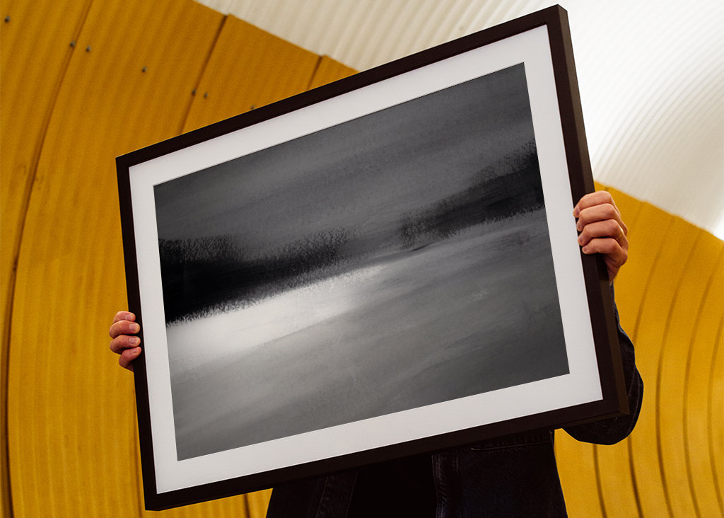 Landschaft in Acrylfarbe gemalt 