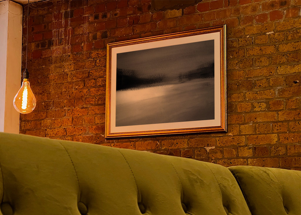 Landschaft in Acrylfarbe gemalt 