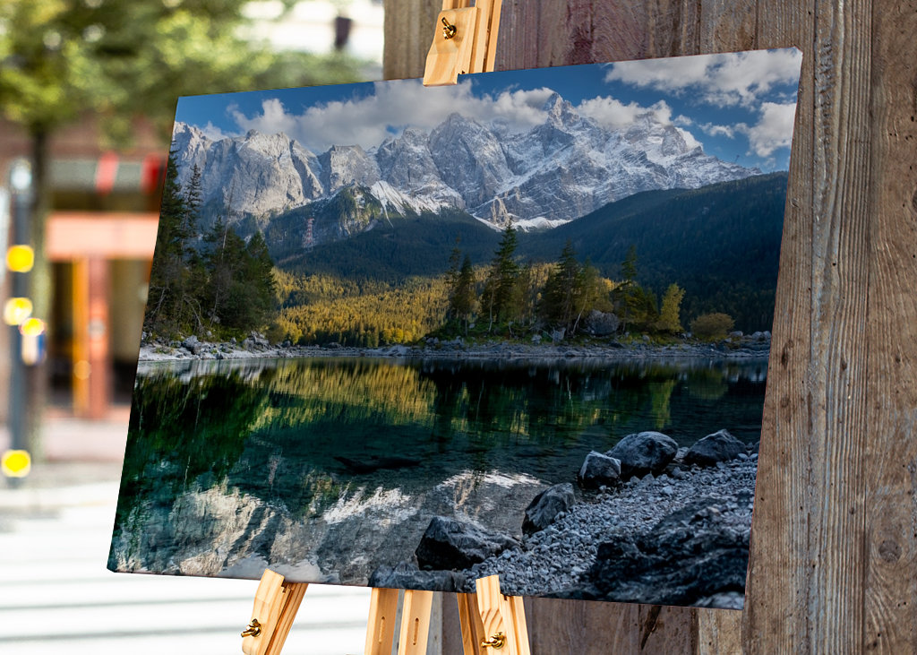 Zugspitze ved Eibsee i Bayern