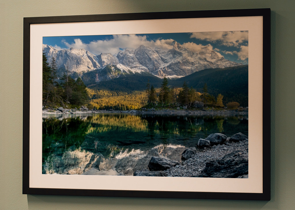 Zugspitze ved Eibsee i Bayern