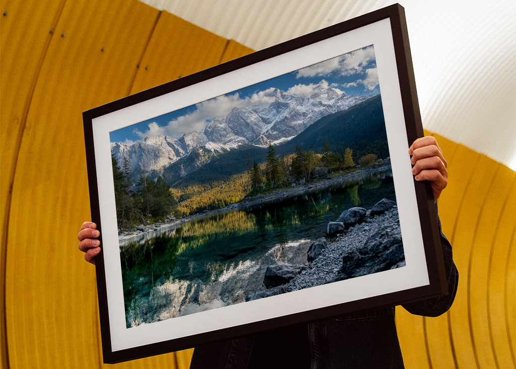 Zugspitze ved Eibsee i Bayern