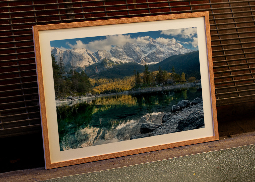 Zugspitze ved Eibsee i Bayern