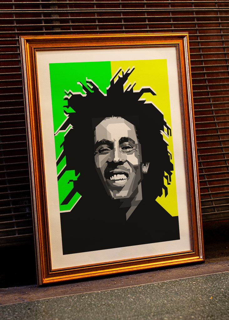 Bob Marley Retro Illustration