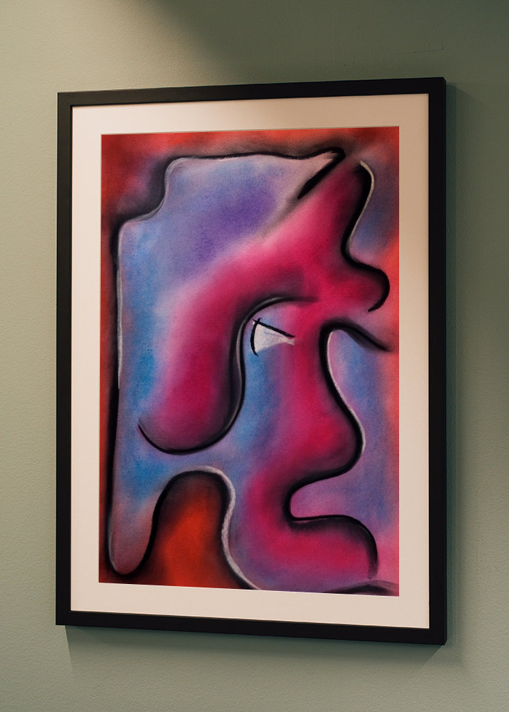 Rotes Gesicht - Abstrakt