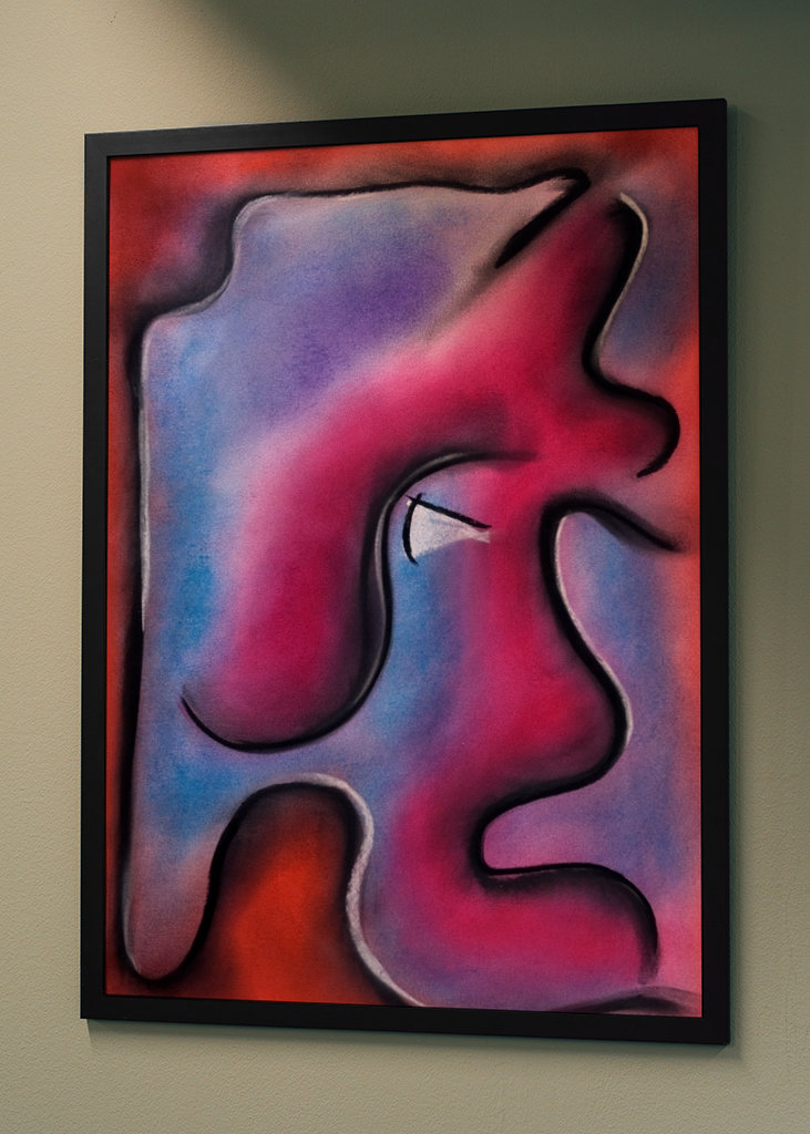 Rotes Gesicht - Abstrakt