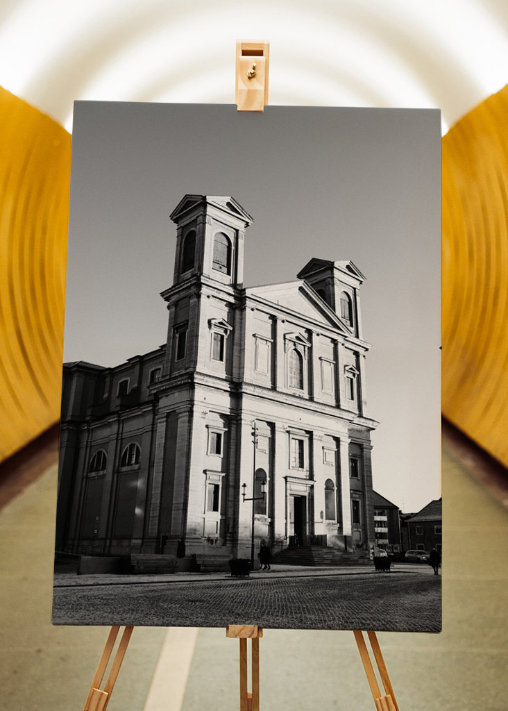 Église en noir et blanc