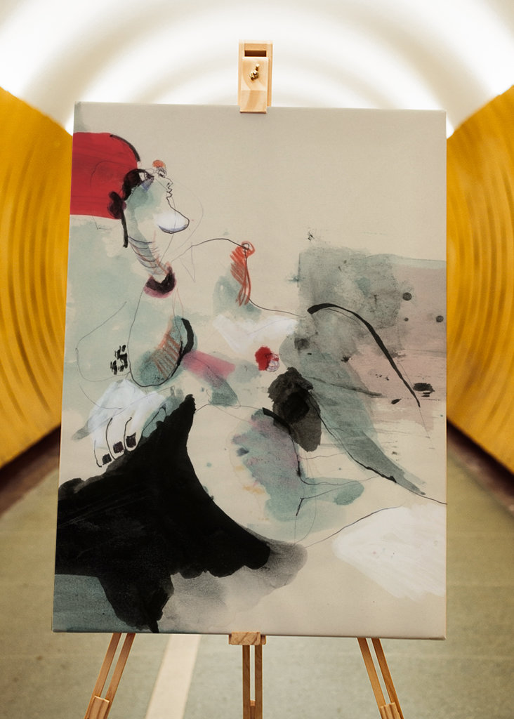 Nu féminin - croquis à l’encre