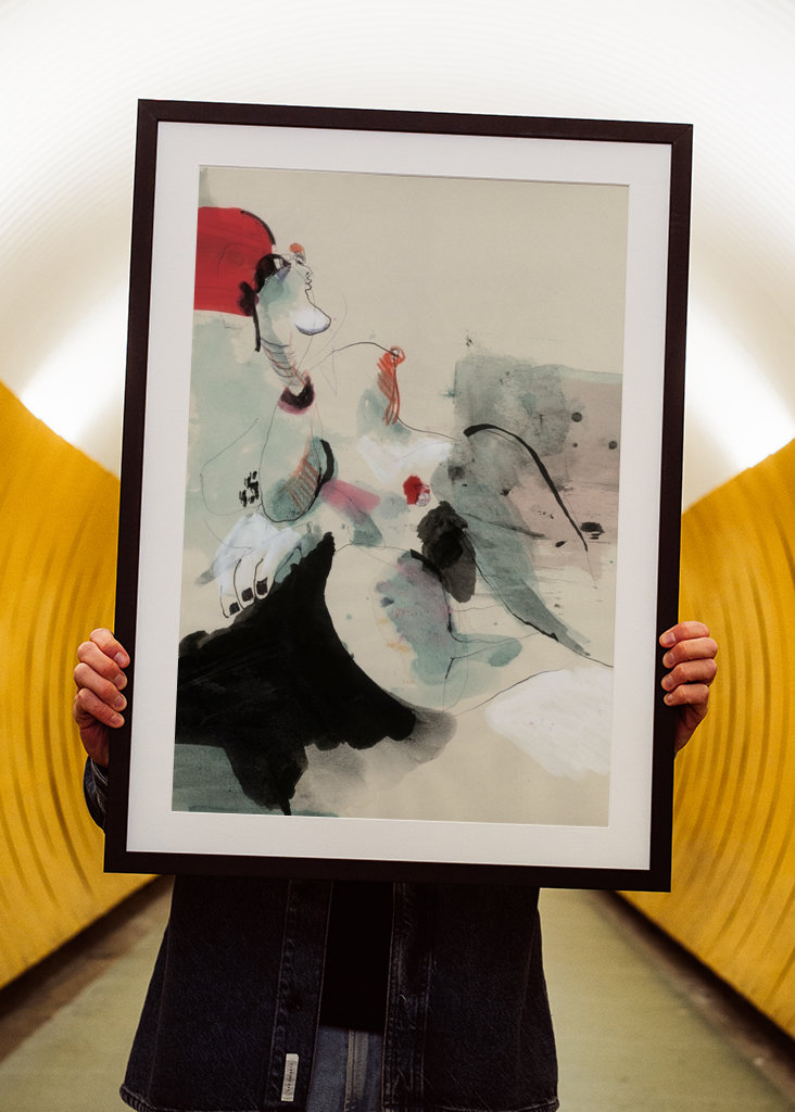 Nu féminin - croquis à l’encre