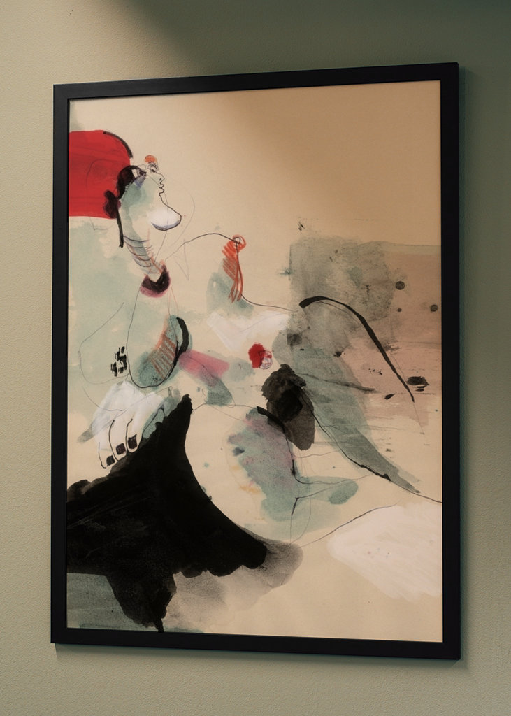 Nu féminin - croquis à l’encre