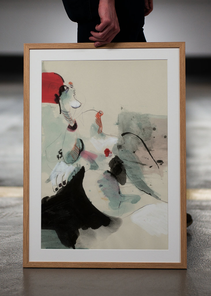 Nu féminin - croquis à l’encre