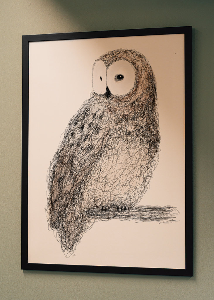 Hibou gribouillé