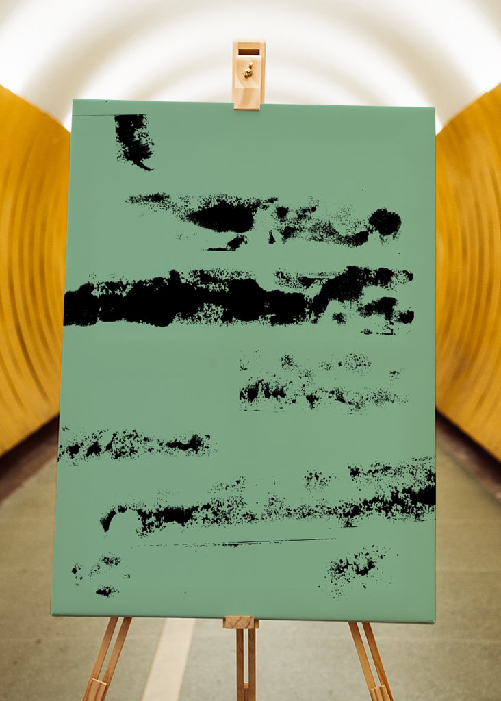 Grøn og sort abstrakt