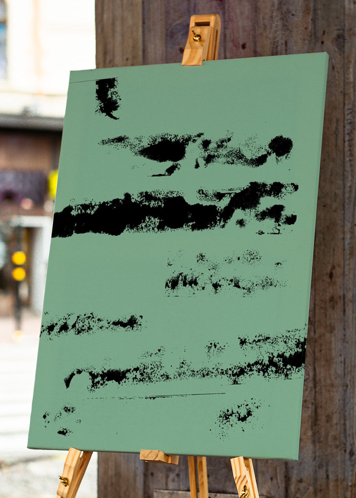 Grøn og sort abstrakt