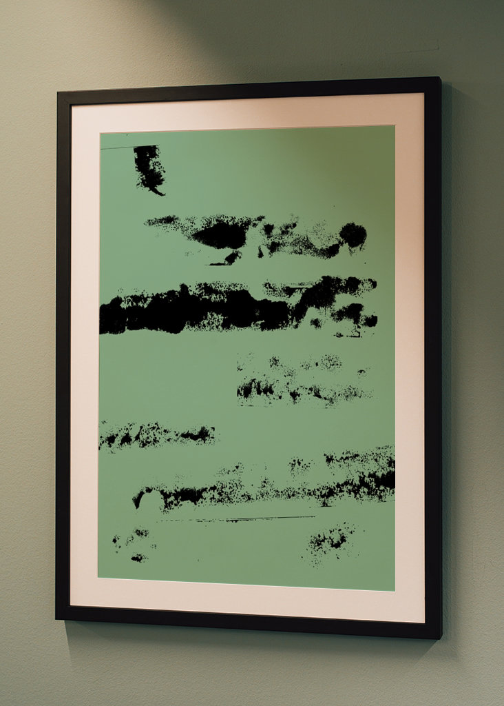 Grøn og sort abstrakt