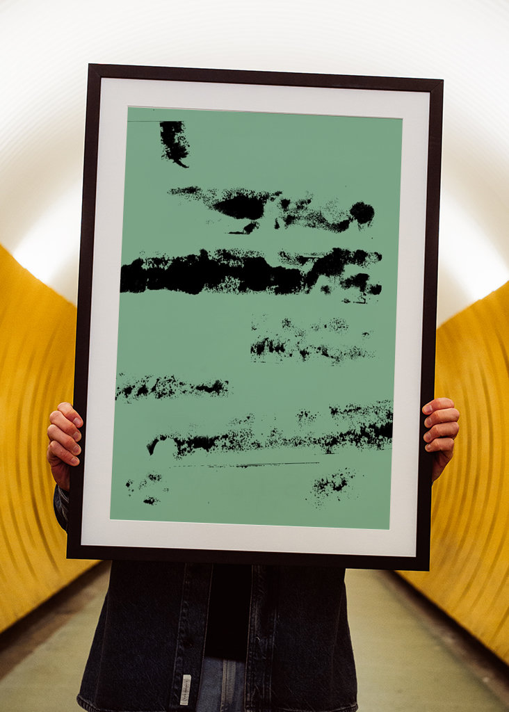 Grøn og sort abstrakt