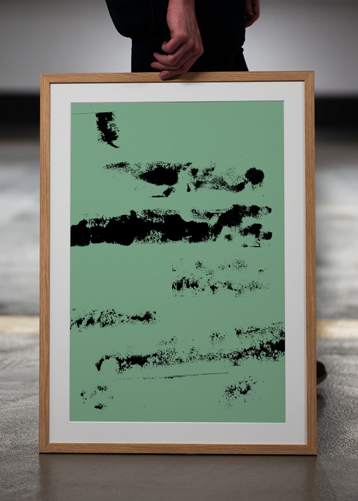 Grøn og sort abstrakt