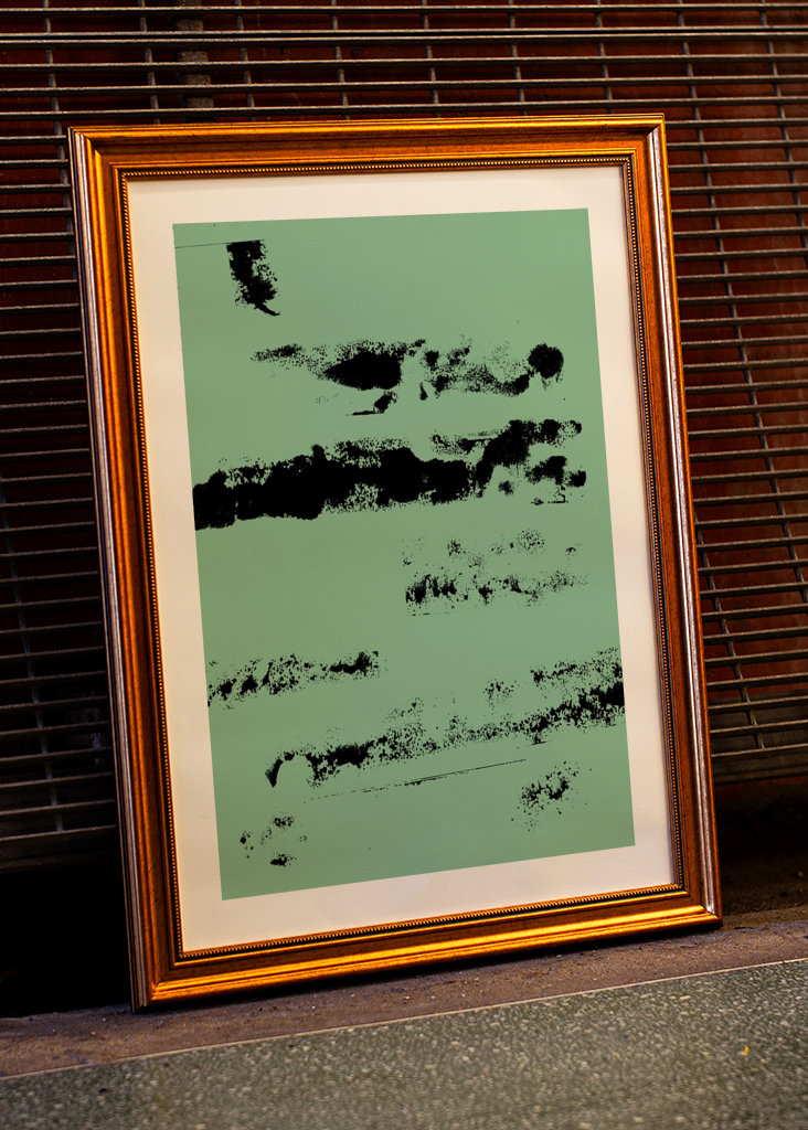 Grøn og sort abstrakt