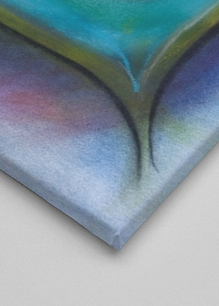 Abstrakte Formen - blau - grün