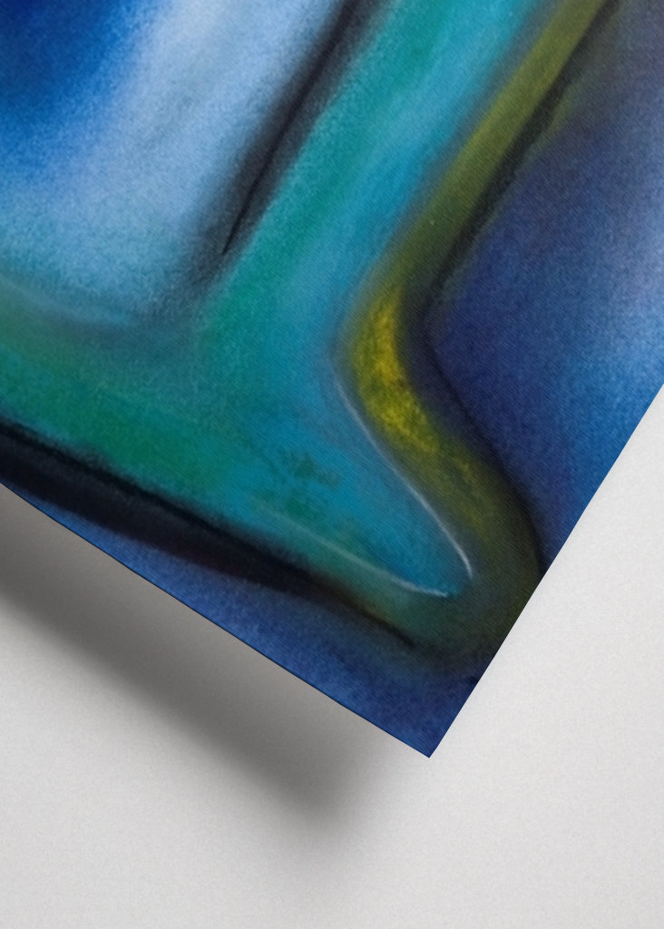 Abstrakte Formen - blau - grün