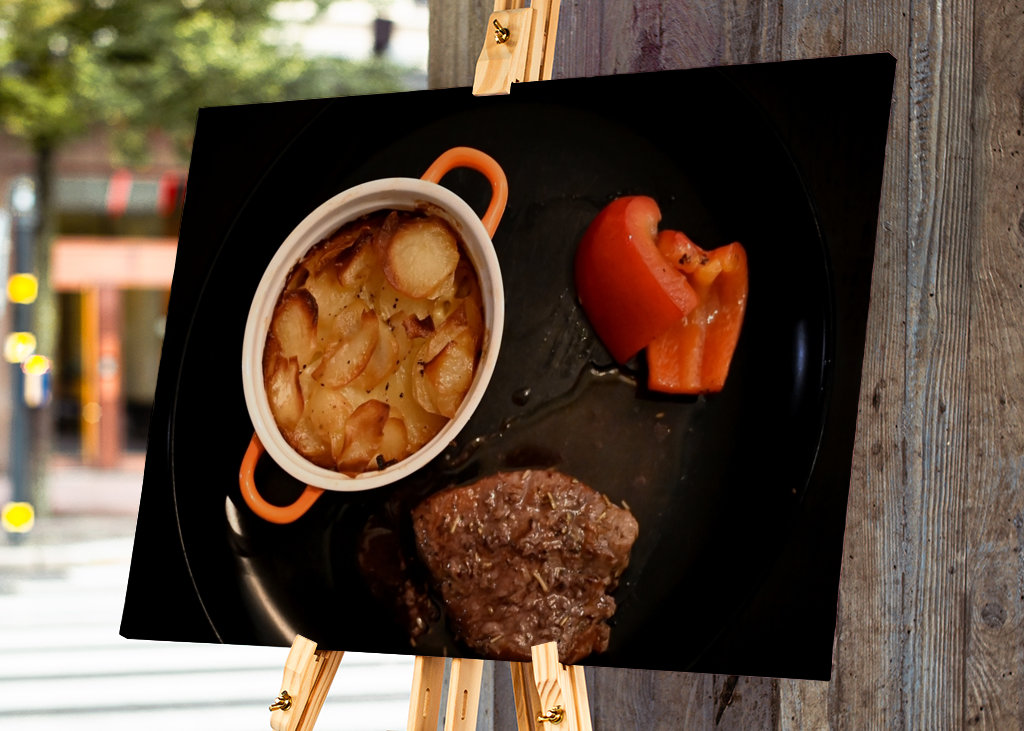 Beef with potato gratin