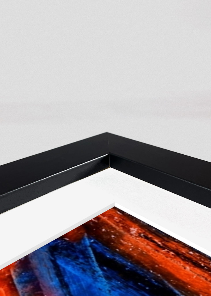 Blau und Orange-Rot - abstrakt