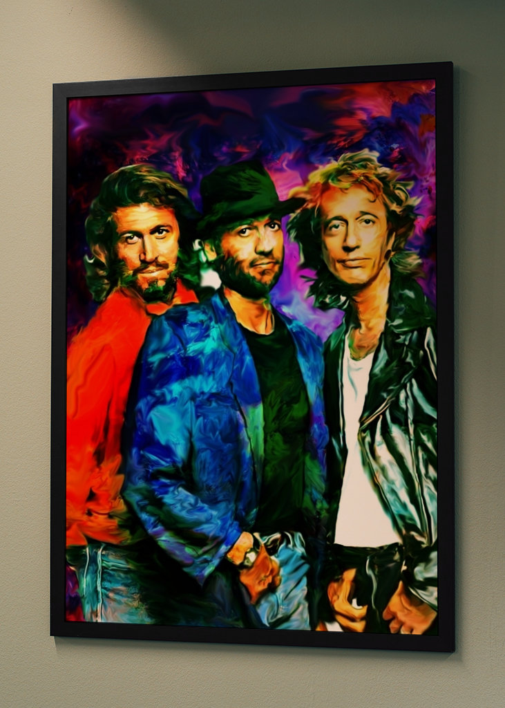 Bee Gees smudge painting