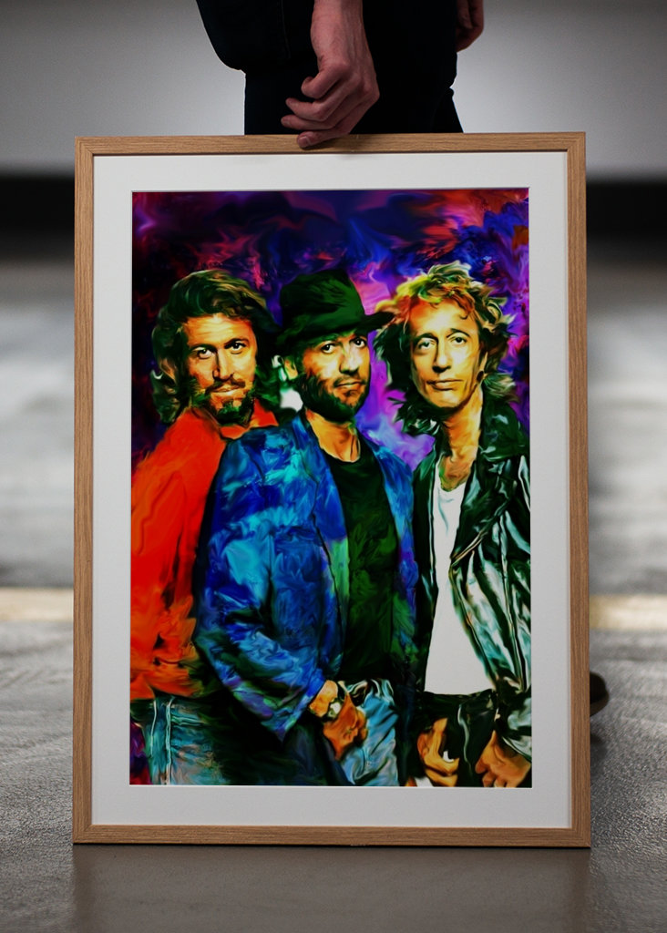 Bee Gees smudge painting
