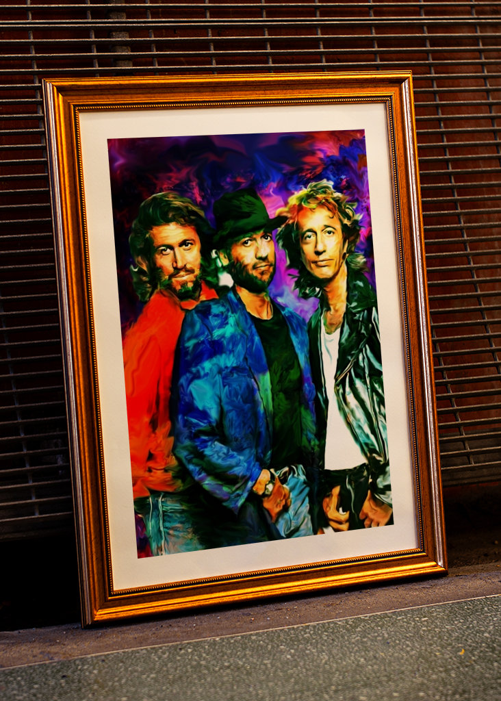 Bee Gees smudge painting