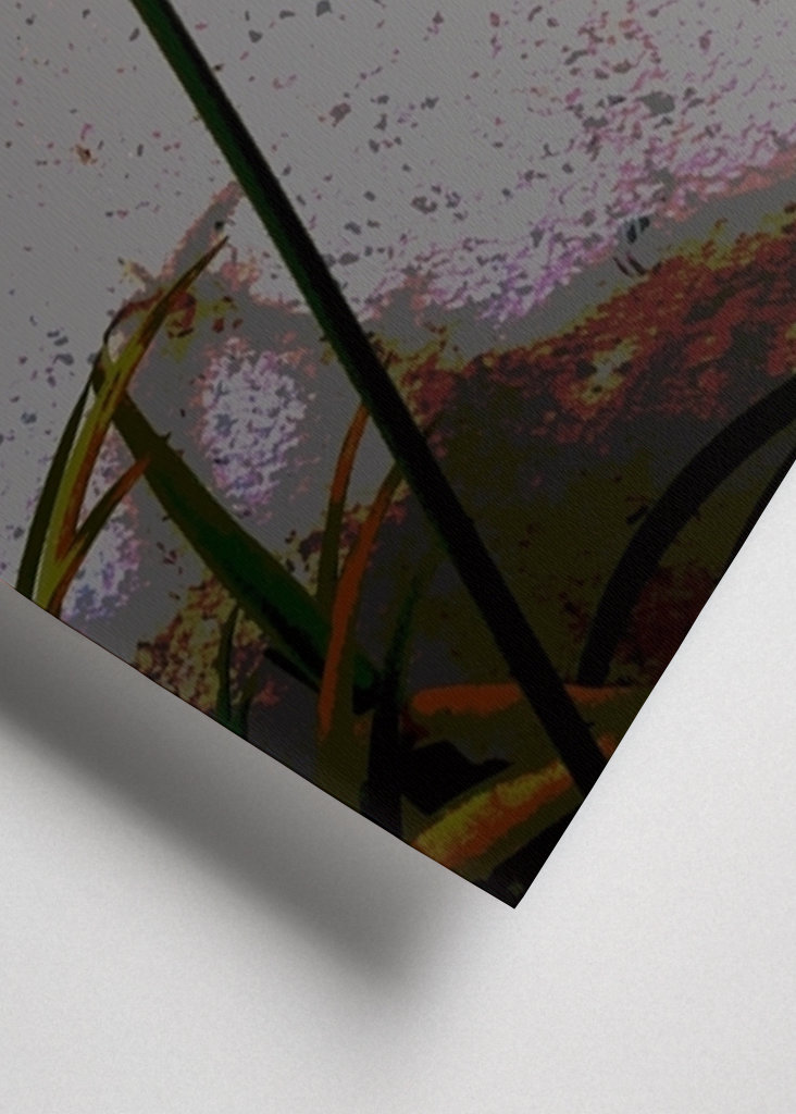 Fleur exotique avec fleur rose