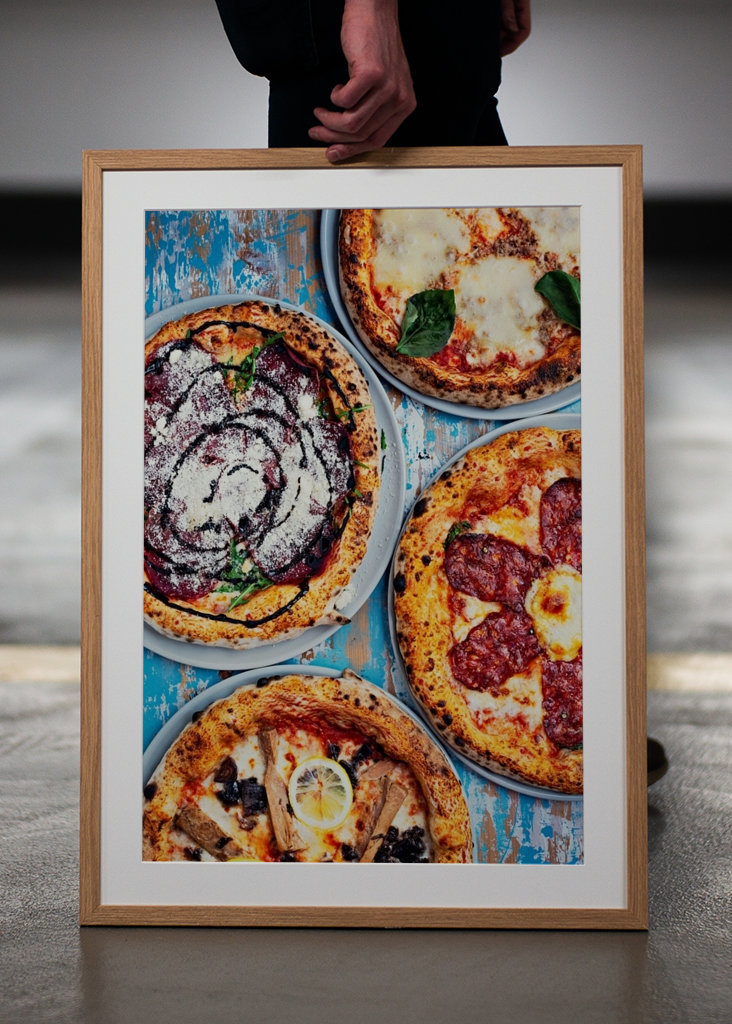 Original neapolitanische Pizzen Poster von Oliver Hopf | Printler Original neapolitanische Pizzen Poster von Oliver Hopf | Printler