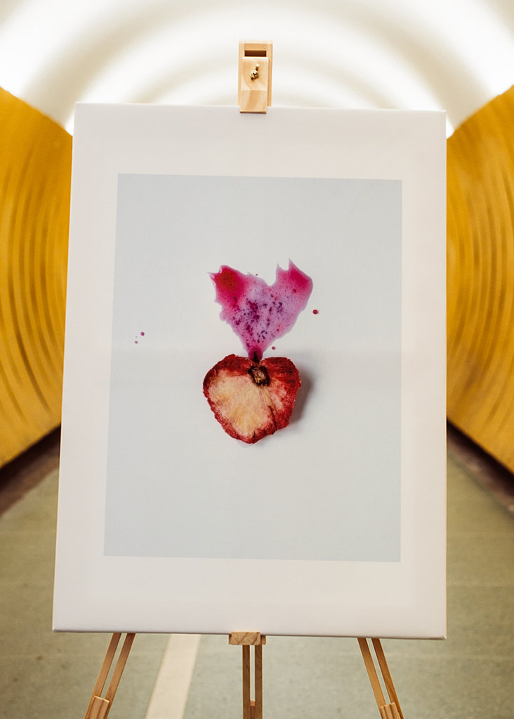 Art abstrait à la grenade