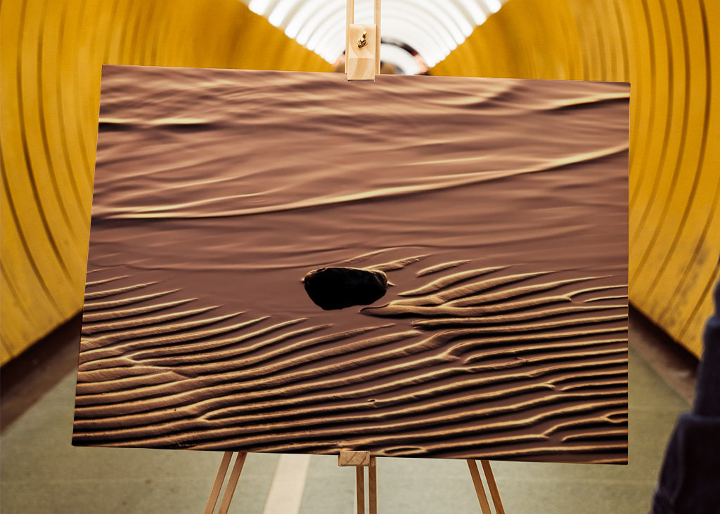 Bord de plage au coucher du soleil